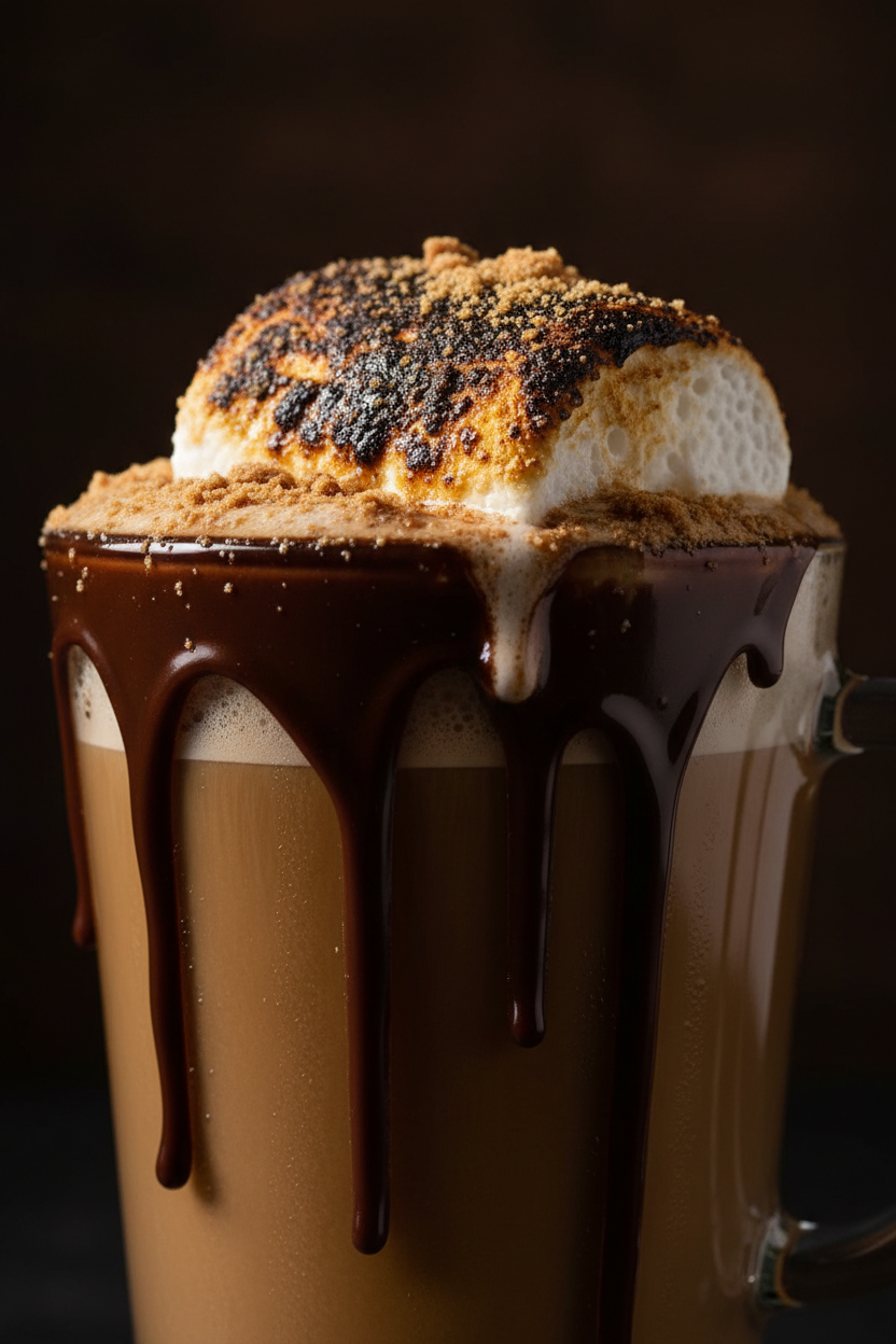 Smores medium roast coffee beans with chocolate, marshmallow, and graham cracker flavor blend