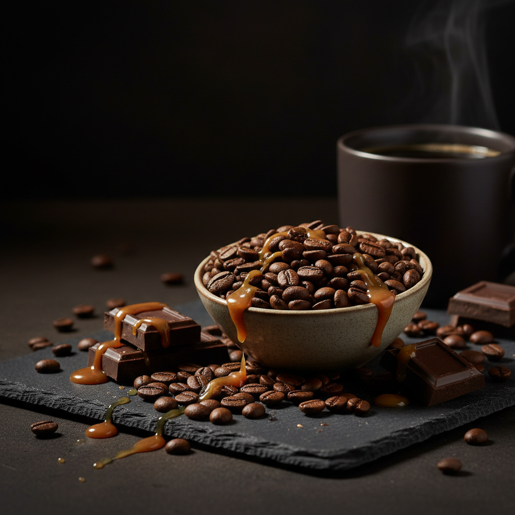 Brazil Santos medium roast coffee beans from Fazenda Santa Barbara with smooth cocoa notes