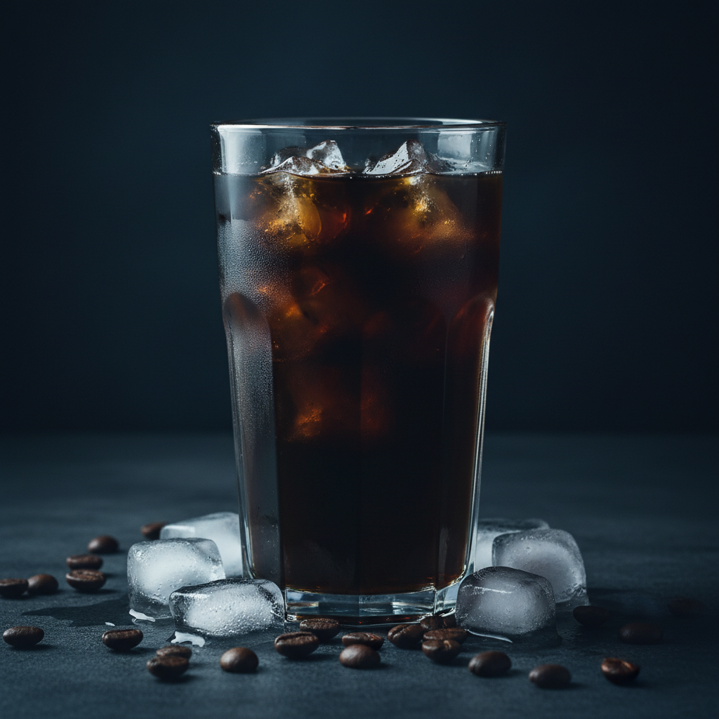 Cold Brew Coffee with medium smooth chocolate, toffee, and floral tones in a glass