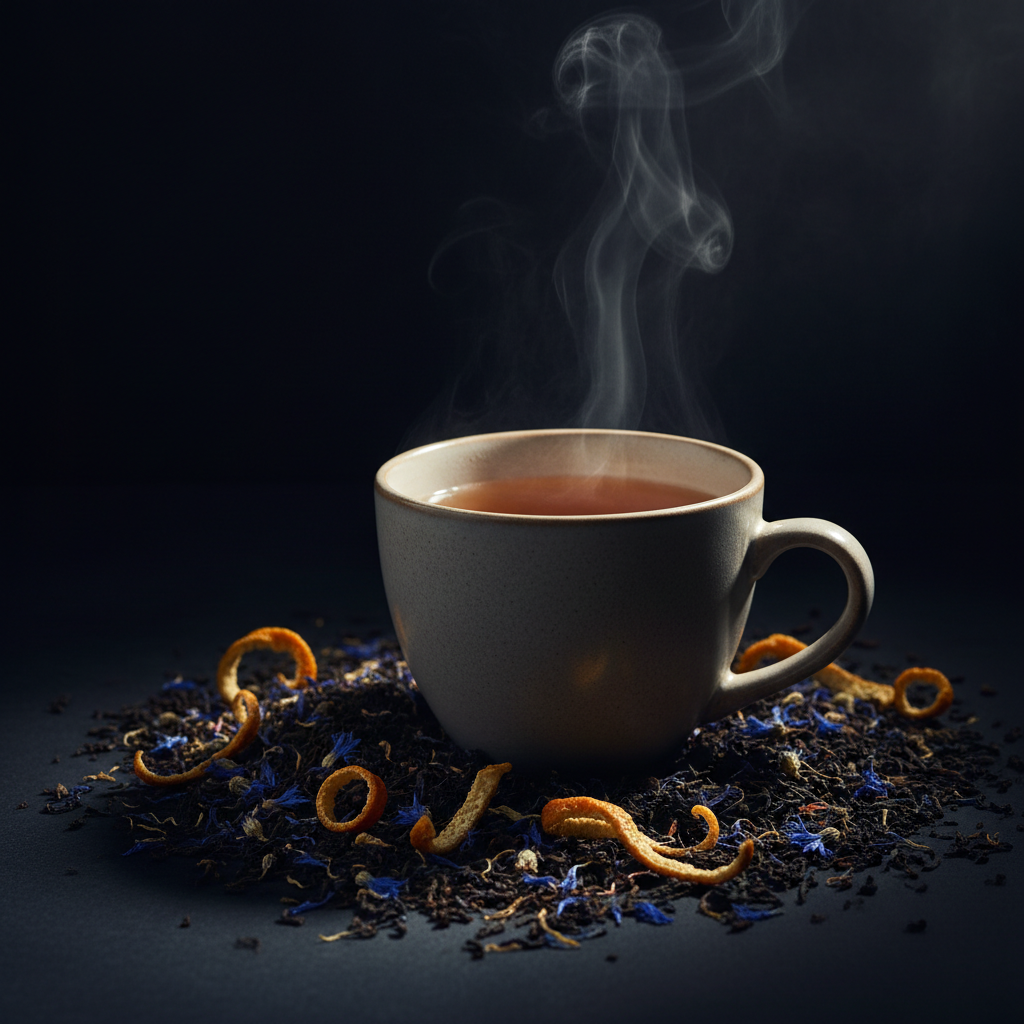 Earl Grey loose leaf tea with Ceylon, bergamot oil, and cornflowers