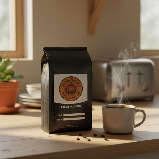 Coffee beans from Kenya's Othaya region, high-altitude single-origin with bright citrus and floral notes
