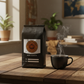 Freshly roasted Kopi Safari medium roast coffee beans with lively, grounding flavor and balanced brightness and depth
