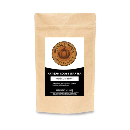 Refreshing Hibiscus Berry Tea with organic hibiscus, rosehips, orange peel, rooibos, blueberry, passionfruit, and mango flavors