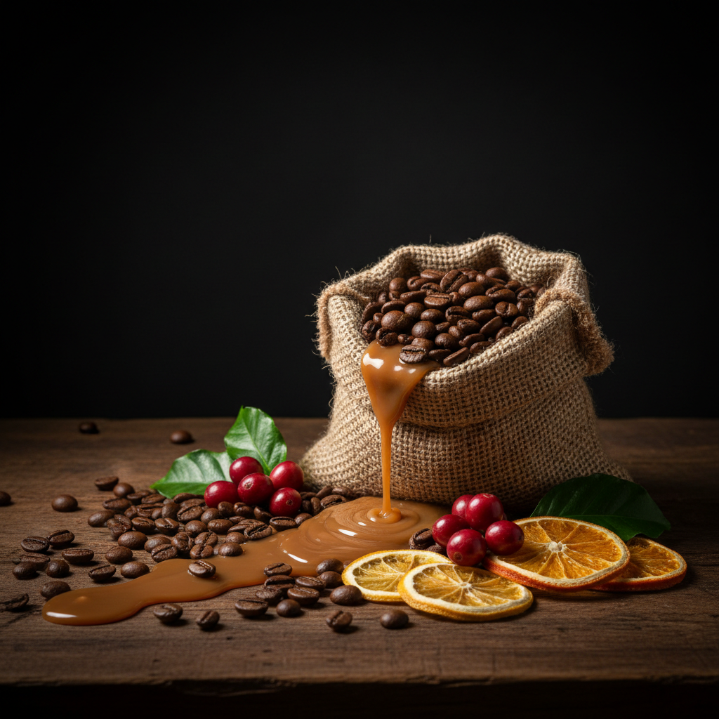 Bag of medium roast Nicaragua coffee beans with cocoa, floral, and citrus notes from Matagalpa region