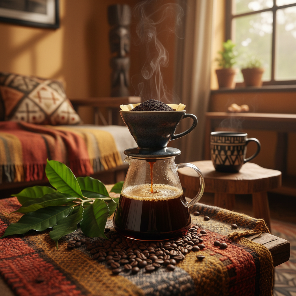 Single origin coffee beans from Sipi, Uganda, medium roast with floral, chocolate, and dark fruit notes