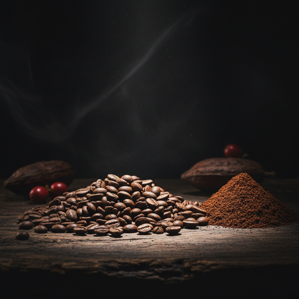 Single origin coffee beans from Sipi, Uganda with floral, chocolate, and dark fruit notes